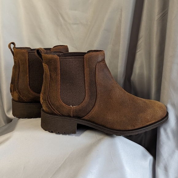 UGG Shoes - UGG Australia Ankle Boot Bonham II Water Resistant Leather Chipmunk Brown Size 9